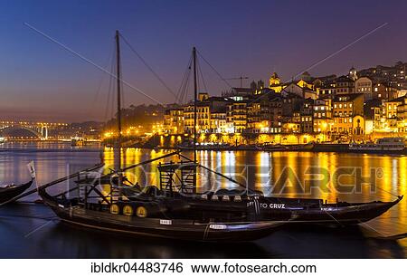 Rabelo boats, port wine Boats on the Rio Douro, Douro River, Porto, Portugal, Europe View Large Photo Image Stock Photograph - Rabelo boats, port wine Boats on the Rio Douro, Douro River, Porto, Portugal, Europe. Fotosearch