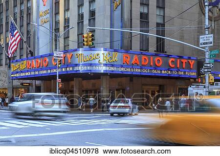 Radio City Music Hall, 6th Avenue, Manhattan, New York City, New York, USA, North America View Large Photo Image Stock Photo - Radio City Music Hall, 6th Avenue, Manhattan, New York City, New York, USA, North America. Fotosearch