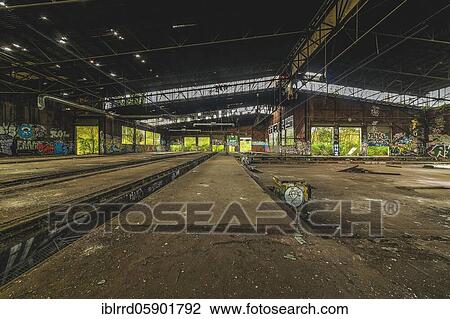 Railway depot, Bahnwerk Dortmund 2, Lost Place, Dortmund, North Rhine-Westphalia, Germany, Europe View Large Photo Image Stock Image - Railway depot, Bahnwerk Dortmund 2, Lost Place, Dortmund, North Rhine-Westphalia, Germany, Europe. Fotosearch