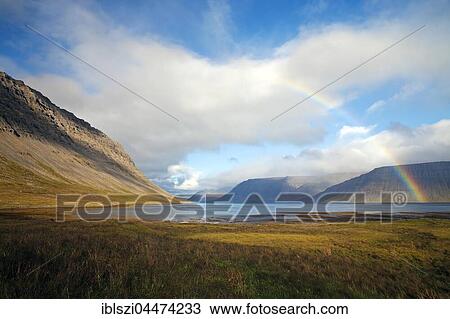 Rainbow over the Arnarfjörður, Westfjords, Iceland, Europe View Large Photo Image Stock Image - Rainbow over the Arnarfjörður, Westfjords, Iceland, Europe. Fotosearch
