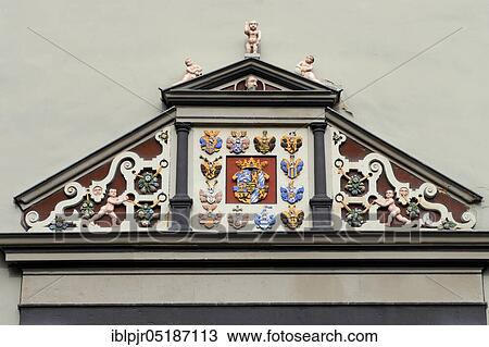 Stock Image - Renaissance Portal, Study Centre of the Duchess Anna Amalia Bibbliothek, Weimar, Thuringia, Germany, Europe. Fotosearch