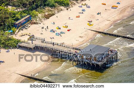 Stock Image - Restauracja Busola Ustronie Morskie, Ustronie Morskie, seaside resort Henkenhagen, Baltic Coast, West Pomerania Province Poland. Fotosearch
