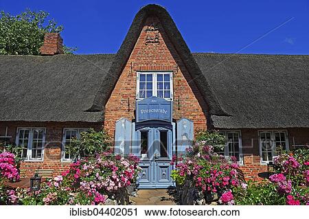Stock Image - Restaurant Alte Friesenstube, Westerland, Sylt, North Frisian Islands, North Frisia, Schleswig-Holstein, Germany, Europe. Fotosearch