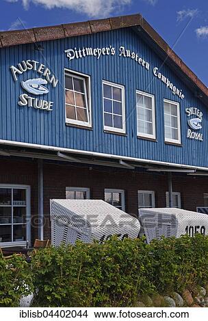 Restaurant Dittmeyer's Austern Compagnie, Sylt, North Frisian Islands, North Frisia, Schleswig-Holstein, Germany, Europe View Large Photo Image Picture - Restaurant Dittmeyer's Austern Compagnie, Sylt, North Frisian Islands, North Frisia, Schleswig-Holstein, Germany, Europe. Fotosearch