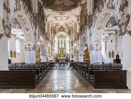 Rococo interior of Saint Cassian Parish Church, Regensburg, Upper Palatinate, Bavaria, Germany, Europe View Large Photo Image Stock Photo - Rococo interior of Saint Cassian Parish Church, Regensburg, Upper Palatinate, Bavaria, Germany, Europe. Fotosearch