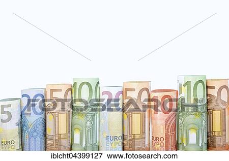 Rolls of various euro banknotes View Large Photo Image Stock Photo - Rolls of various euro banknotes. Fotosearch
