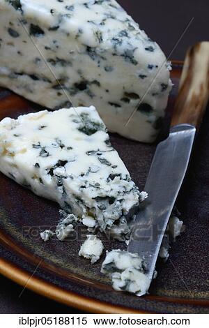 Stock Photography - Roquefort, blue cheese. Fotosearch