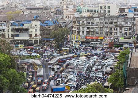 Stock Photography - Rushhour at Crawford Market or Mahatma Jyotiba Phule Market, Mumbai, Maharashtra, India, Asia. Fotosearch