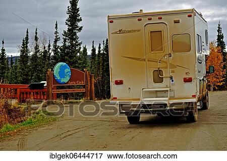 RV, Arctic Border, Dalton Highway, Arctic Circle, Northern Alaska, Alaska, USA, North America View Large Photo Image Stock Photo - RV, Arctic Border, Dalton Highway, Arctic Circle, Northern Alaska, Alaska, USA, North America. Fotosearch