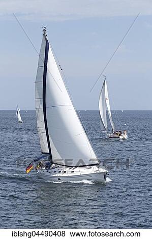 Stock Photo - Sailboats, Kieler Woche, Kiel, Schleswig-Holstein, Germany, Europe. Fotosearch