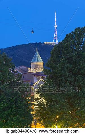 Saint George Church at dawn, Tbilisi, Georgia, Asia View Large Photo Image Stock Photo - Saint George Church at dawn, Tbilisi, Georgia, Asia. Fotosearch