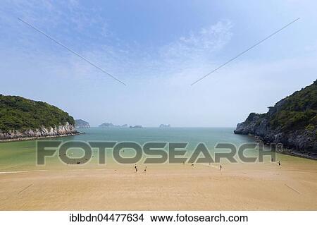 Picture - Sandy beach Cat Co 1, Cat Ba island, Vietnam, Asia. Fotosearch