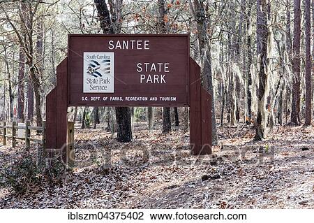 Santee State Park, entrance with sign, South Carolina, USA, North America View Large Photo Image Stock Image - Santee State Park, entrance with sign, South Carolina, USA, North America. Fotosearch