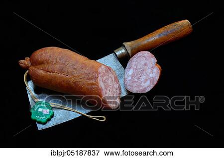 Saucisson vaudois, Vaud saucisson with cleaver, Vaud saucisson View Large Photo Image Stock Photo - Saucisson vaudois, Vaud saucisson with cleaver, Vaud saucisson. Fotosearch
