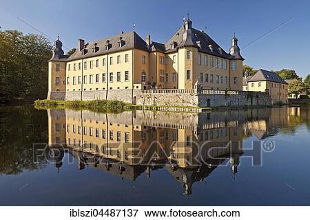 Schloss Dyck, Juchen, Niederrhein, North Rhine-Westphalia, Germany, Europe View Large Photo Image Stock Photo - Schloss Dyck, Juchen, Niederrhein, North Rhine-Westphalia, Germany, Europe. Fotosearch