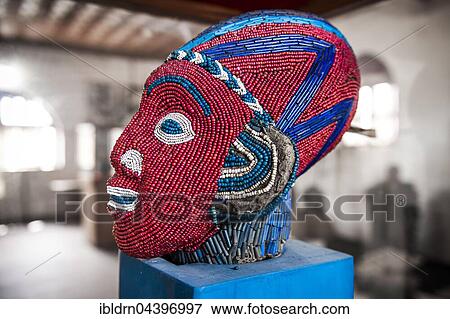 Sculpture decorated with glass and ceramic beads, historical museum of Bamoum people, Sultan Palace, Foumbam, West Region, Cameroon, Africa View Large Photo Image Stock Photo - Sculpture decorated with glass and ceramic beads, historical museum of Bamoum people, Sultan Palace, Foumbam, West Region, Cameroon, Africa. Fotosearch