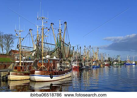Shrimp boats in the harbor of Greetsiel, North Sea, Lower Saxony, Germany, Europe View Large Photo Image Stock Photograph - Shrimp boats in the harbor of Greetsiel, North Sea, Lower Saxony, Germany, Europe. Fotosearch