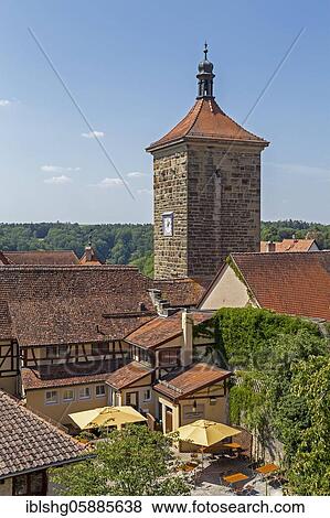 Siebersturm, Old Town, Rothenburg ob der Tauber, Middle Franconia, Bavaria, Germany, Europe View Large Photo Image Stock Photo - Siebersturm, Old Town, Rothenburg ob der Tauber, Middle Franconia, Bavaria, Germany, Europe. Fotosearch
