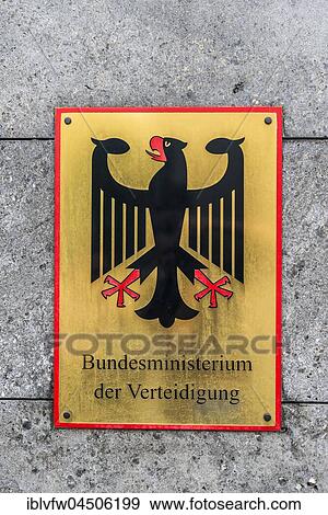 Sign, Federal Ministry of Defense, Ministry of Defense, Berlin, Germany, Europe View Large Photo Image Stock Photo - Sign, Federal Ministry of Defense, Ministry of Defense, Berlin, Germany, Europe. Fotosearch