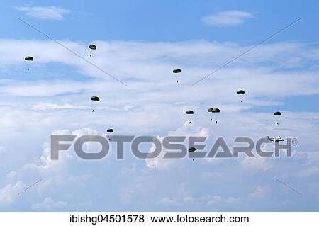 Skydivers near Langenargen, Lake Constance, Baden-Württemberg, Germany, Europe View Large Photo Image Stock Photo - Skydivers near Langenargen, Lake Constance, Baden-Württemberg, Germany, Europe. Fotosearch