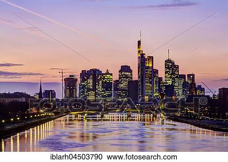 Skyline Financial District, dusk, Frankfurt on the Main, Hesse, Germany, Europe View Large Photo Image Stock Image - Skyline Financial District, dusk, Frankfurt on the Main, Hesse, Germany, Europe. Fotosearch