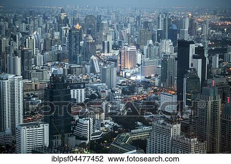 Skyline with skyscrapers, cityscape at dusk, Bangkok, Thailand, Asia View Large Photo Image Stock Image - Skyline with skyscrapers, cityscape at dusk, Bangkok, Thailand, Asia. Fotosearch