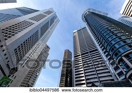 Skyscrapers, financial district, Raffles Place, Singapore, Asia View Large Photo Image Stock Photograph - Skyscrapers, financial district, Raffles Place, Singapore, Asia. Fotosearch
