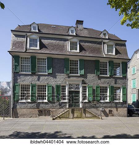 Slate house, birthplace of Friedrich Engels, historical center, Wuppertal, Bergisches Land, North Rhine-Westphalia, Germany, Europe View Large Photo Image Picture - Slate house, birthplace of Friedrich Engels, historical center, Wuppertal, Bergisches Land, North Rhine-Westphalia, Germany, Europe. Fotosearch