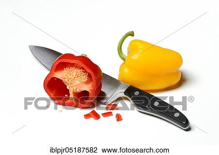 Sliced pepper with knife View Large Photo Image Stock Image - Sliced pepper with knife. Fotosearch