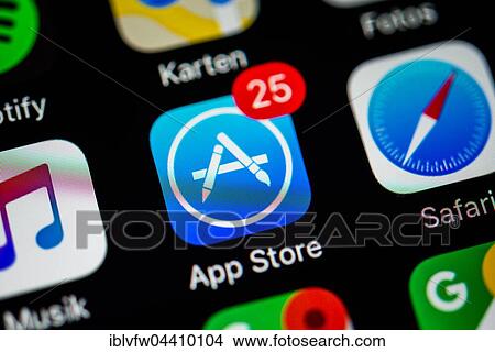 Smartphone screen with App Store and Safari app icons in detail View Large Photo Image Picture - Smartphone screen with App Store and Safari app icons in detail. Fotosearch