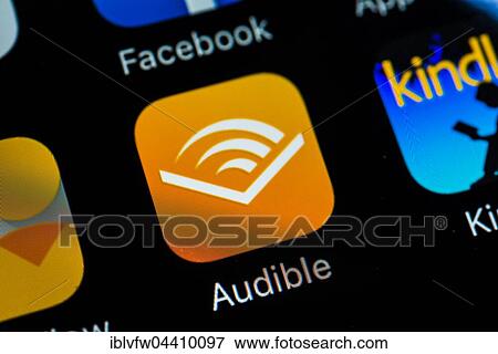 Smartphone screen with Audible app icon in detail View Large Photo Image Stock Photo - Smartphone screen with Audible app icon in detail. Fotosearch