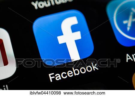 Smartphone screen with Facebook app icon View Large Photo Image Stock Photo - Smartphone screen with Facebook app icon. Fotosearch