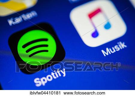 Smartphone screen with Music and Spotify app icons in detail View Large Photo Image Stock Image - Smartphone screen with Music and Spotify app icons in detail. Fotosearch