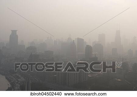 Smog over skyscrapers, Shanghai, China, Asia View Large Photo Image Stock Image - Smog over skyscrapers, Shanghai, China, Asia. Fotosearch