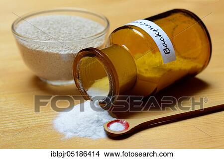 Soda powder in bottle, bowl with baking yeast, raising agent, baking agent, baking ingredient View Large Photo Image Picture - Soda powder in bottle, bowl with baking yeast, raising agent, baking agent, baking ingredient. Fotosearch