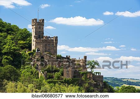 Sooneck Castle on the Rhine, Upper Middle Rhine Valley World Heritage Site, Niederheimbach, Rhineland-Palatinate, Germany, Europe View Large Photo Image Stock Photo - Sooneck Castle on the Rhine, Upper Middle Rhine Valley World Heritage Site, Niederheimbach, Rhineland-Palatinate, Germany, Europe. Fotosearch
