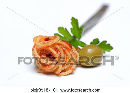 Spaghetti with tomato sauce on fork View Large Photo Image Stock Image - Spaghetti with tomato sauce on fork. Fotosearch