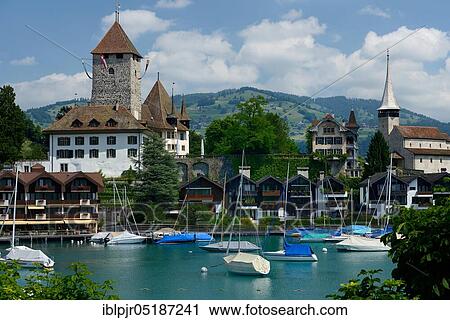 Spiez Castle, Spiez am, Niedersimm ( Thunersee) ental, Canton Bern, Switzerland, Europe View Large Photo Image Stock Image - Spiez Castle, Spiez am, Niedersimm ( Thunersee) ental, Canton Bern, Switzerland, Europe. Fotosearch
