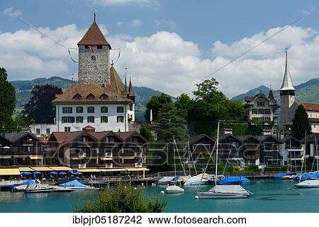 Spiez Castle, Spiez am, Niedersimm ( Thunersee) ental, Canton Bern, Switzerland, Europe View Large Photo Image Stock Image - Spiez Castle, Spiez am, Niedersimm ( Thunersee) ental, Canton Bern, Switzerland, Europe. Fotosearch