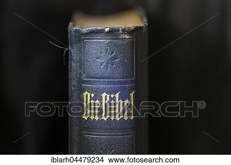 Spine of an old Bible, Germany, Europe View Large Photo Image Picture - Spine of an old Bible, Germany, Europe. Fotosearch
