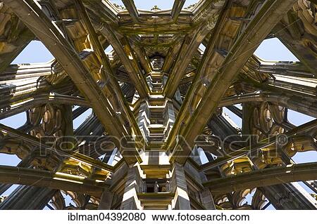 Stock Image - Spire of Ulm Munster, Ulm, Upper Swabia, Swabia, Baden-Württemberg, Germany, Europe. Fotosearch
