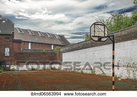 Sports field, JVA Ulmer Höh, Lost Place, Düsseldorf, North Rhine-Westphalia, Germany, Europe View Large Photo Image Picture - Sports field, JVA Ulmer Höh, Lost Place, Düsseldorf, North Rhine-Westphalia, Germany, Europe. Fotosearch