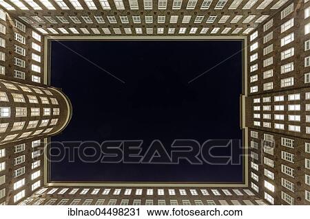 Sprinkenhof, courtyard at night, office building, Hamburg, Germany, Europe View Large Photo Image Stock Image - Sprinkenhof, courtyard at night, office building, Hamburg, Germany, Europe. Fotosearch