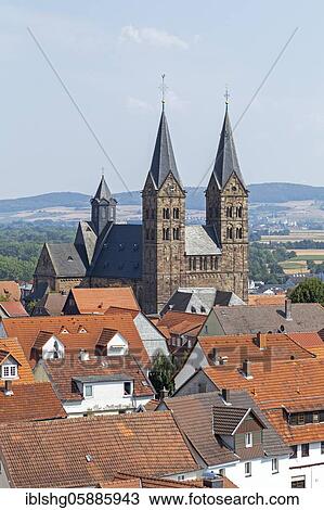 Stock Image - St. Peter Cathedral, Fritzlar, Hesse, Germany, Europe. Fotosearch