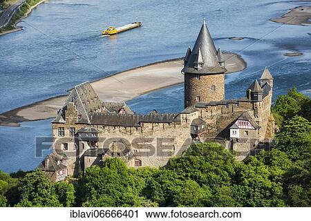 Stahleck Castle above the Rhine, Upper Middle Rhine Valley World Heritage Site, Bacharach, Rhineland-Palatinate, Germany, Europe View Large Photo Image Stock Image - Stahleck Castle above the Rhine, Upper Middle Rhine Valley World Heritage Site, Bacharach, Rhineland-Palatinate, Germany, Europe. Fotosearch