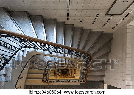 Staircase from Hübner house, office building, Hamburg, Germany, Europe View Large Photo Image Picture - Staircase from Hübner house, office building, Hamburg, Germany, Europe. Fotosearch