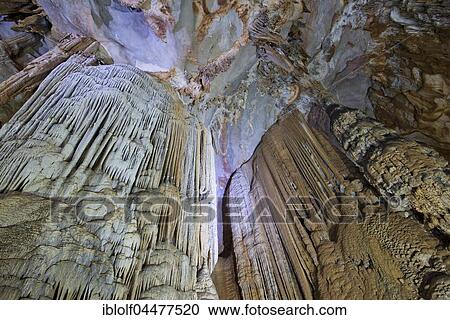Stalactites and stalagmites, illuminated dripstone cave, Thiên Đường Cave, National Park Phong Nha-Ke Bang, Phong Nha, Quang Binh, Vietnam, Asia View Large Photo Image Stock Image - Stalactites and stalagmites, illuminated dripstone cave, Thiên Đường Cave, National Park Phong Nha-Ke Bang, Phong Nha, Quang Binh, Vietnam, Asia. Fotosearch