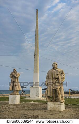 Statues for the Independence before the San Sebastian Fort, City of Sao Tome, Sao Tome and Principe, Atlantic ocean, Africa View Large Photo Image Picture - Statues for the Independence before the San Sebastian Fort, City of Sao Tome, Sao Tome and Principe, Atlantic ocean, Africa. Fotosearch