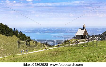 Steinling Chapel at Steinlingalm, View of the Chiemsee, Aschau, Bavaria, Germany, Europe View Large Photo Image Stock Photo - Steinling Chapel at Steinlingalm, View of the Chiemsee, Aschau, Bavaria, Germany, Europe. Fotosearch