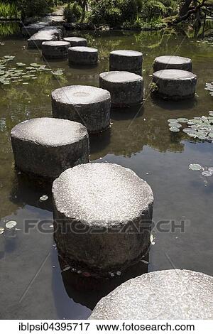 Stepping stones in pond at Heian Jingu gardens, Kyoto, Japan, Asia View Large Photo Image Stock Photo - Stepping stones in pond at Heian Jingu gardens, Kyoto, Japan, Asia. Fotosearch